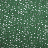 Lightweight Cotton Material—Print Bandana— Cotton Broadcloth—Hunter Green Color—100% Cotton—Multi-Purpose—Available for Nationwide Shipping